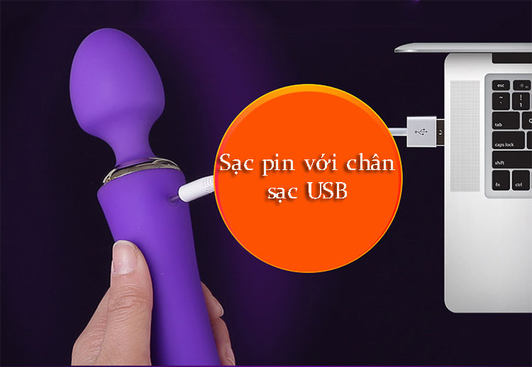 Chày rung không dây 2 đầu có nhiệt độ